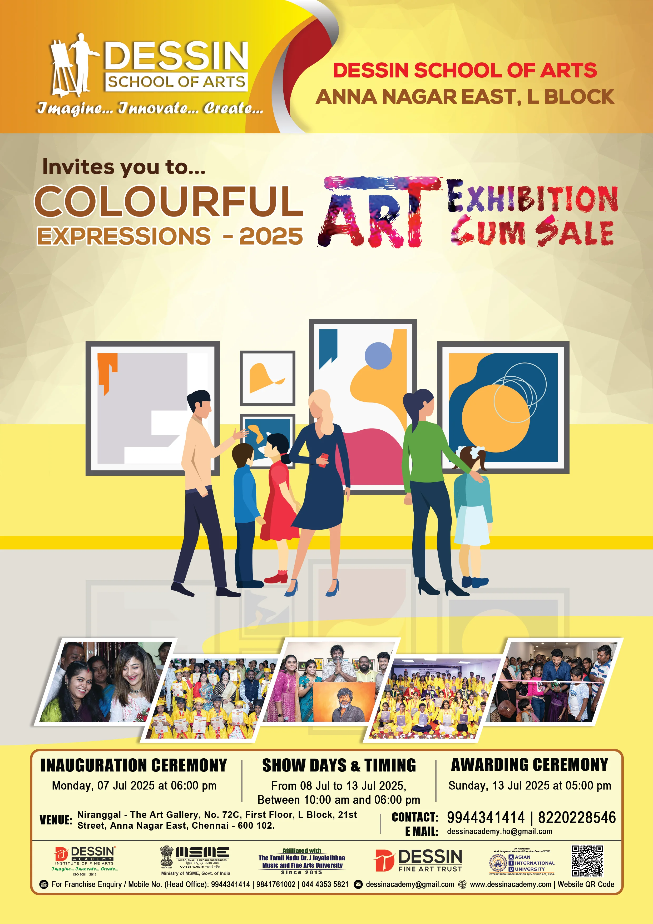 Colourful Expressions 2025 - Art Exhibition - Dessin School of Arts, Anna Nagar East-Head Office