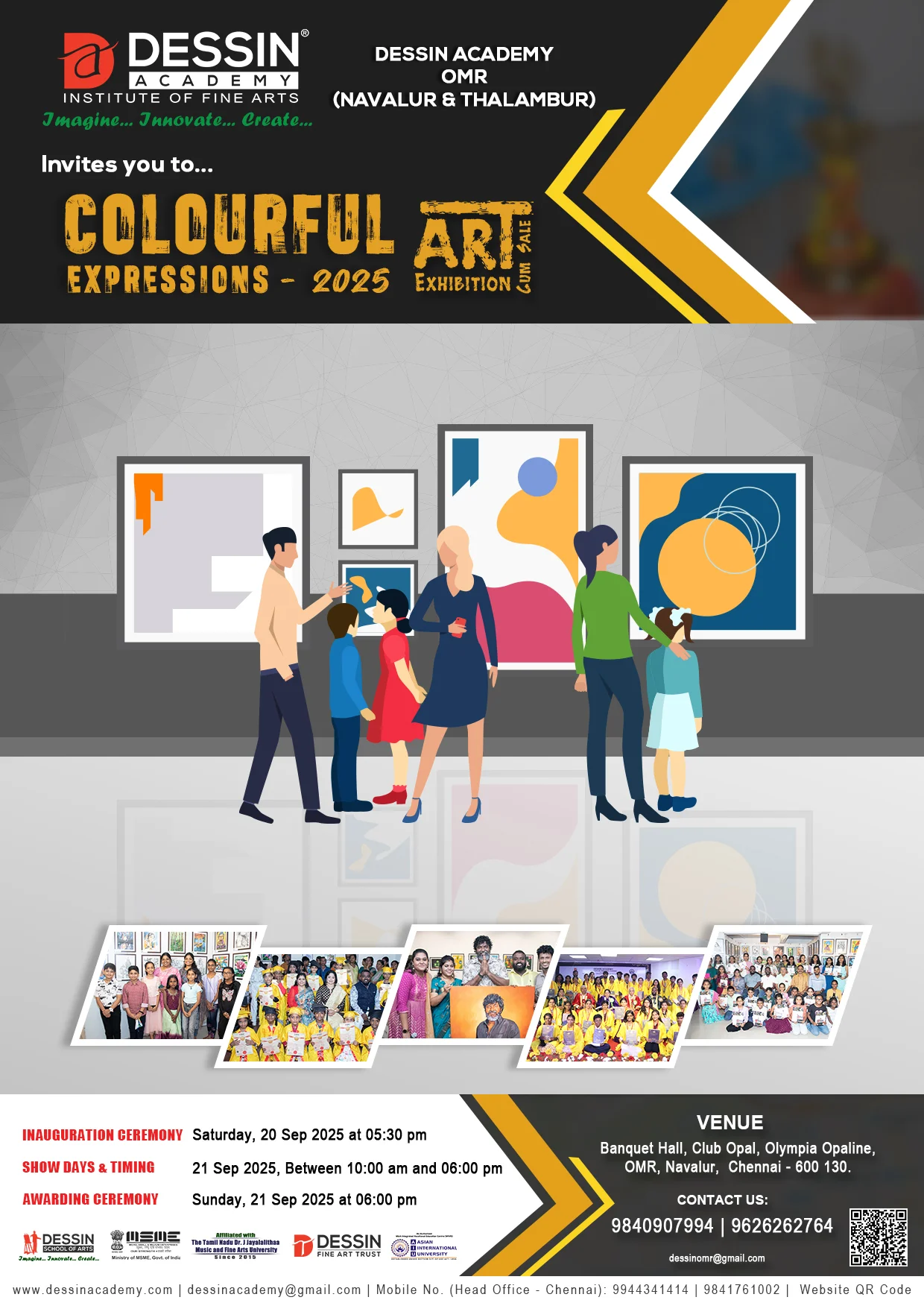 Colourful Expressions 2025 - Art Exhibition - Dessin Academy, OMR